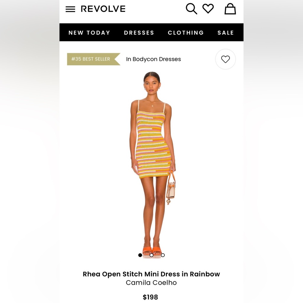 NWT REVOLVE Camila Coelho Open Stitch Rhea Dress in rainbow VIRAL XS - Picture 12 of 13